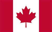 Photo of Canadian flag (white and red)