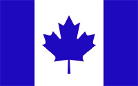 Photo of Canadian flag (white and blue)